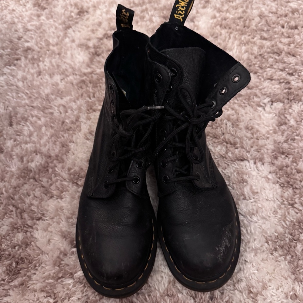 Doc Dr Marten 1460 Pascal Virginia Leather Lace Up Boots - Picture 2 of 6